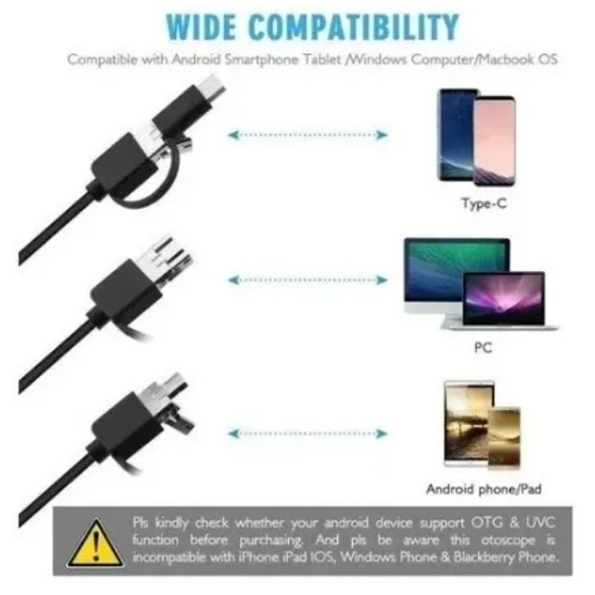 GENERICO - Limpiador De Oídos Con Cámara Usb Hd Endoscopio