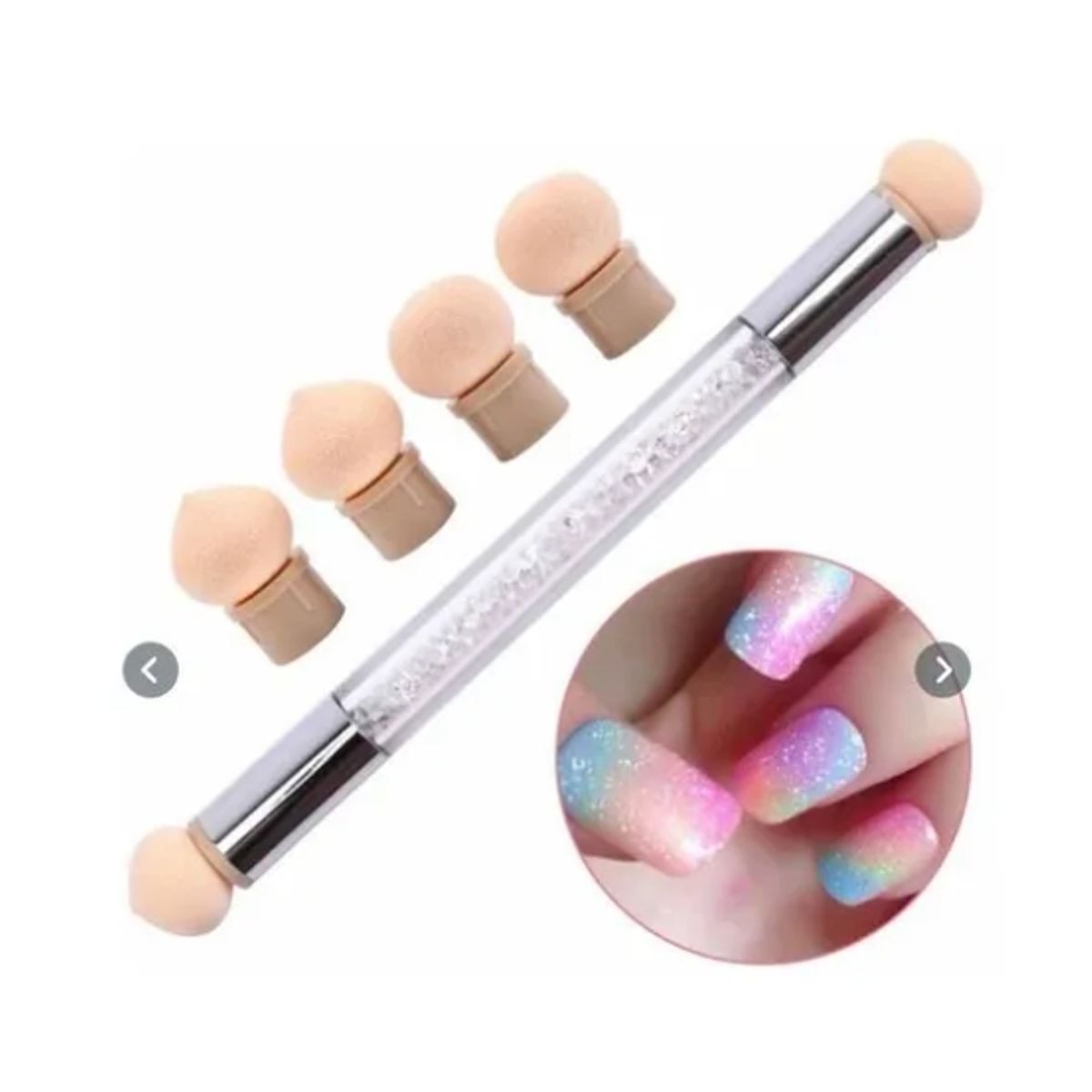 GENERICO - Pincel De Esponja Doble Para Diseño Manicure