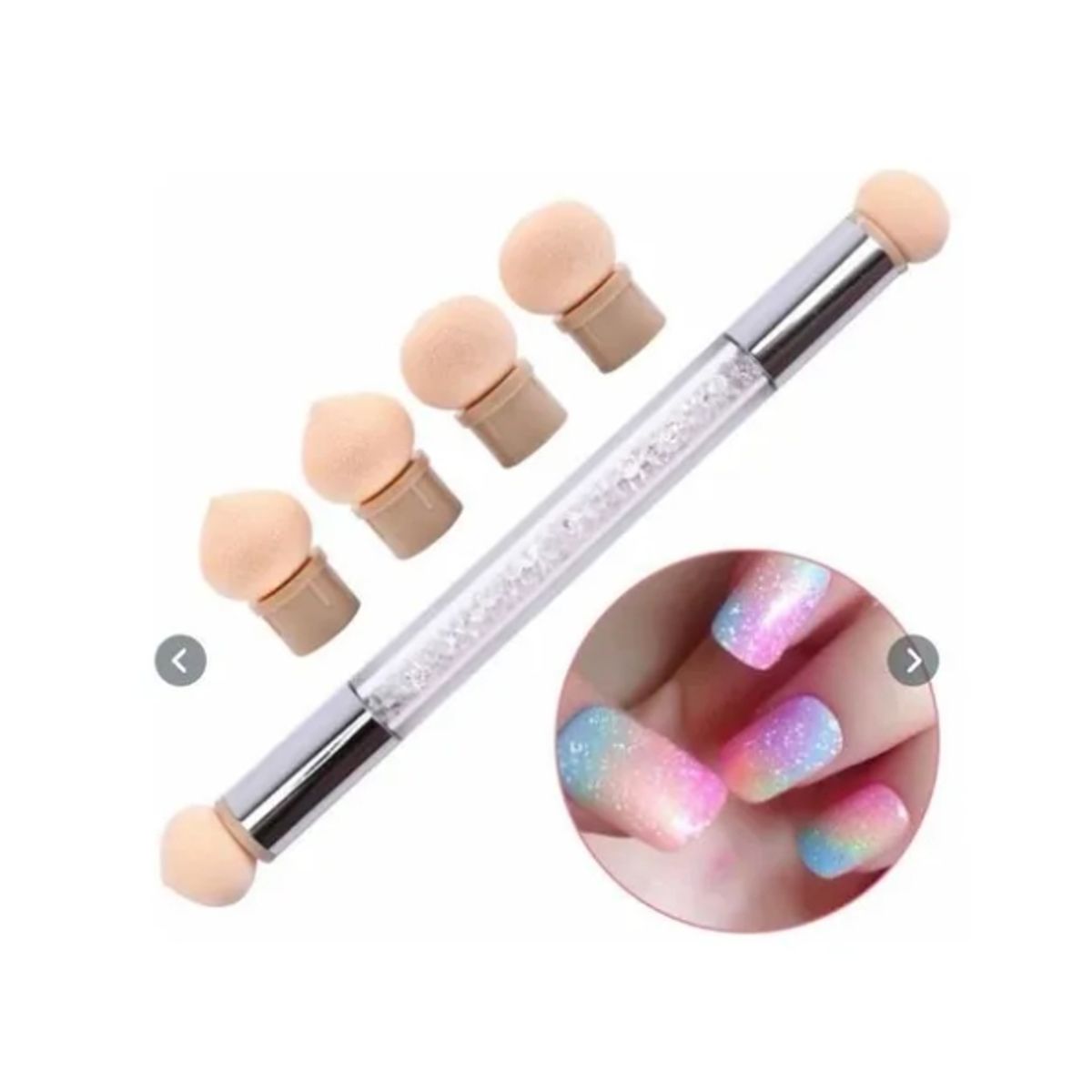 GENERICO - Pincel De Esponja Doble Para Diseño Manicure