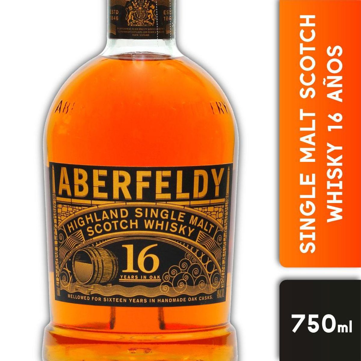 ABERFELDY - Whisky Single Malt Aberfeldy 16 años 750cc 1 Unidad