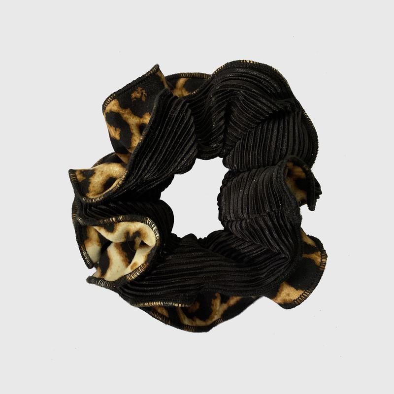 MARIA PASKARO - Scrunchie Tulipan M Animal Negro Maria Paskaro - Negro