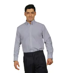 90 GRADOS - Camisa Oxford bolsillo suelto Gris