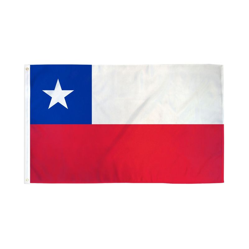 GENERICO - Bandera de Chile  de 150cm x 90cm