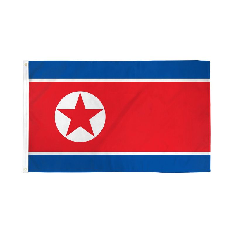 GENERICO - Bandera de Corea del Norte de 150cm x 90cm