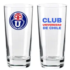 U DE CHILE - Set 2 Vasos de Vidrio Cerveceros 300ml - Turquesa