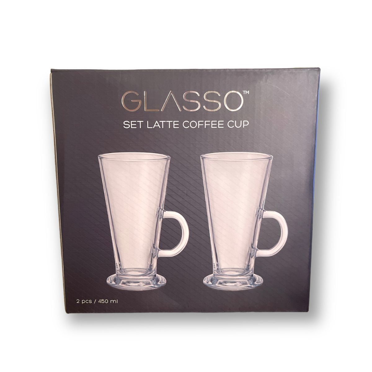 GLASSO - Set 2 Vasos Latte para Café Glasso 450ml GLASSO