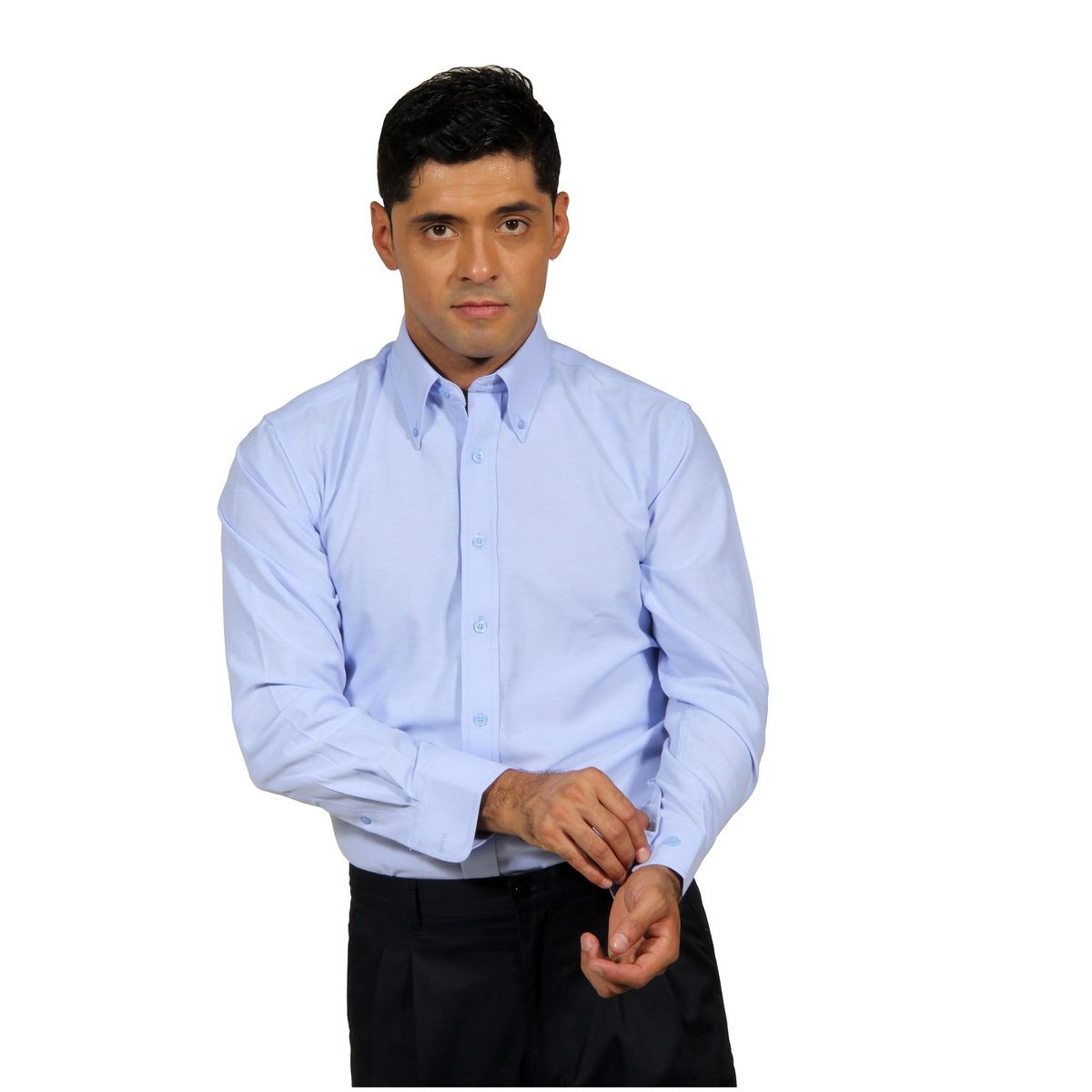 90 GRADOS - Camisa Oxford Celeste con Bolsillo