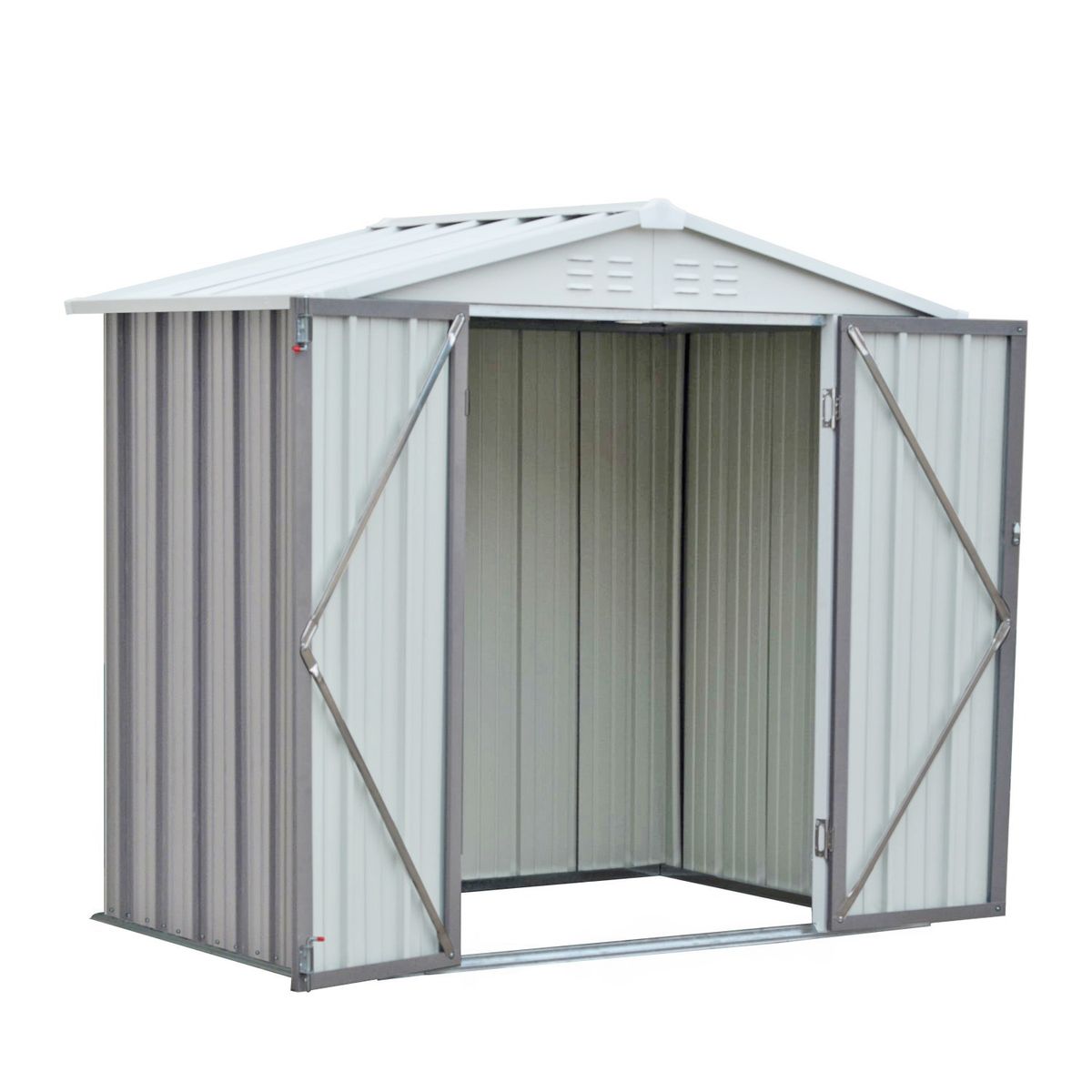 EL BARCO - Bodega Jardín con Repisas 198x126x212 Homeshed Color Gris