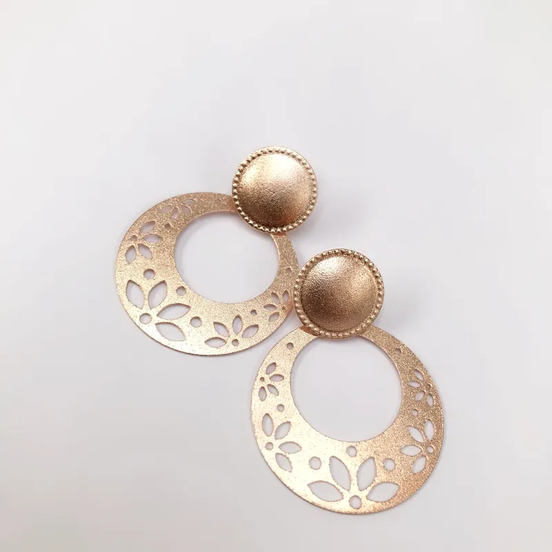 GAB JOYAS - AROS BAÑO ORO ROSA MANDALA