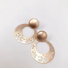 GAB JOYAS - AROS BAÑO ORO ROSA MANDALA