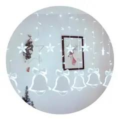 GENERICO - Cortina De Luces Campana Cascada Luces Guirnalda Navidad