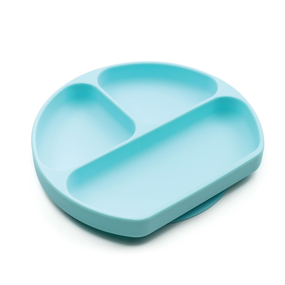 BUMKINS - Plato con agarre silicona  SiliconeGripDish Celeste BUMKINS