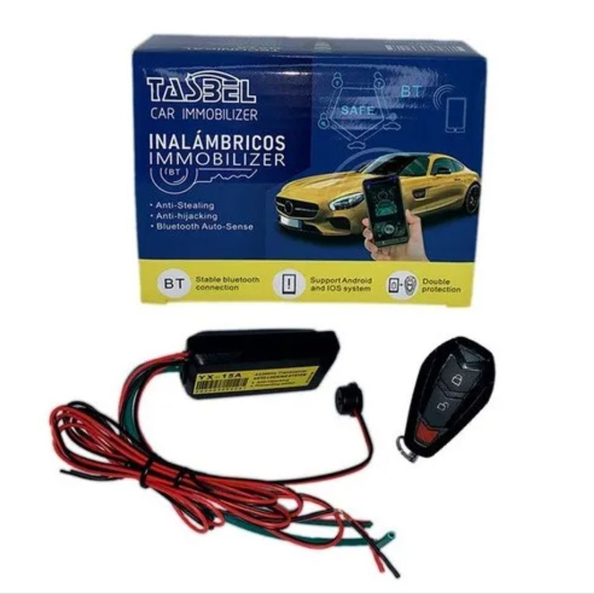 GENERICO - Inmovilizador Bluetooth Antiportonazo Auto Moto Antirrobo