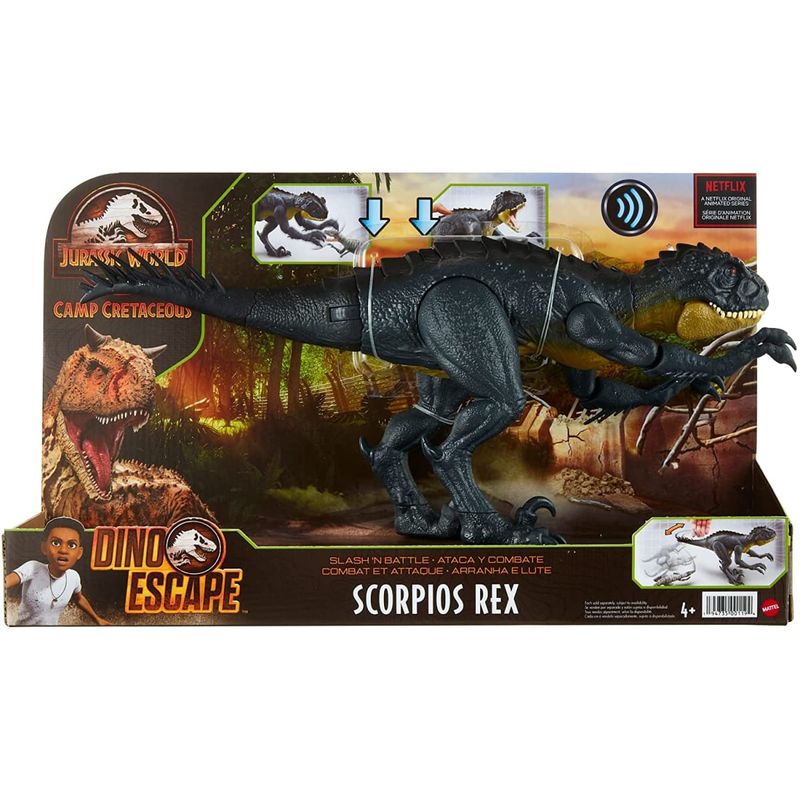 MATTEL - Dinosaurio Scorpios Rex Jurassic World Campamento Cretácico
