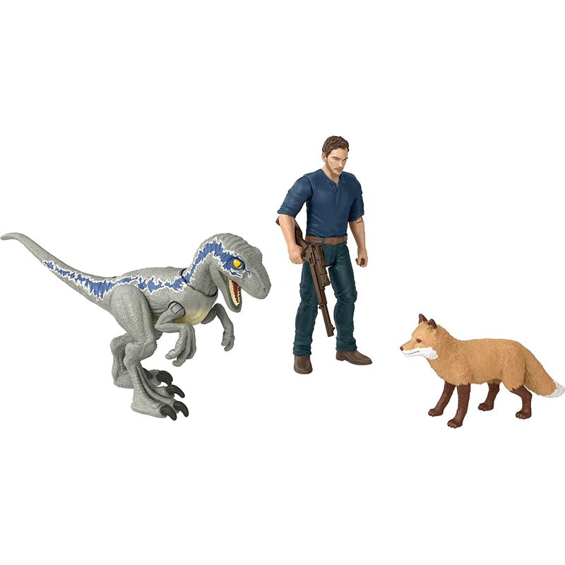 MATTEL - Jurassic World Dominion Set Figuras Owen & Velociraptor Blue