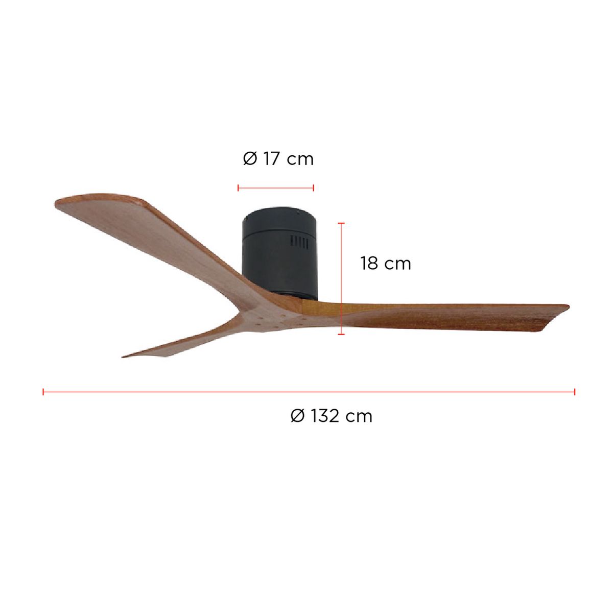 PRIMATERM - Ventilador de Techo Boston Nogal 52” PRIMATERM