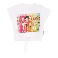 RAINBOW HIGH - POLERA MANGA CORTA BLANCO CON NUDO