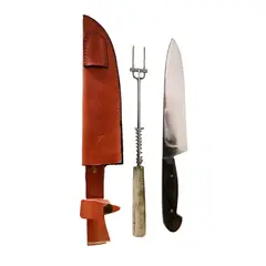 AL FILO DEL GAUCHO - Cuchillo Parrillero Destenedor Delux II Artesanal
