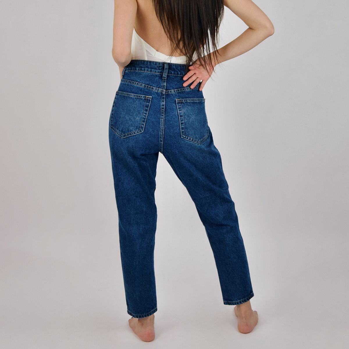 GENERICO - Jeans Mom destroyed tiro alto de Msco Jeans