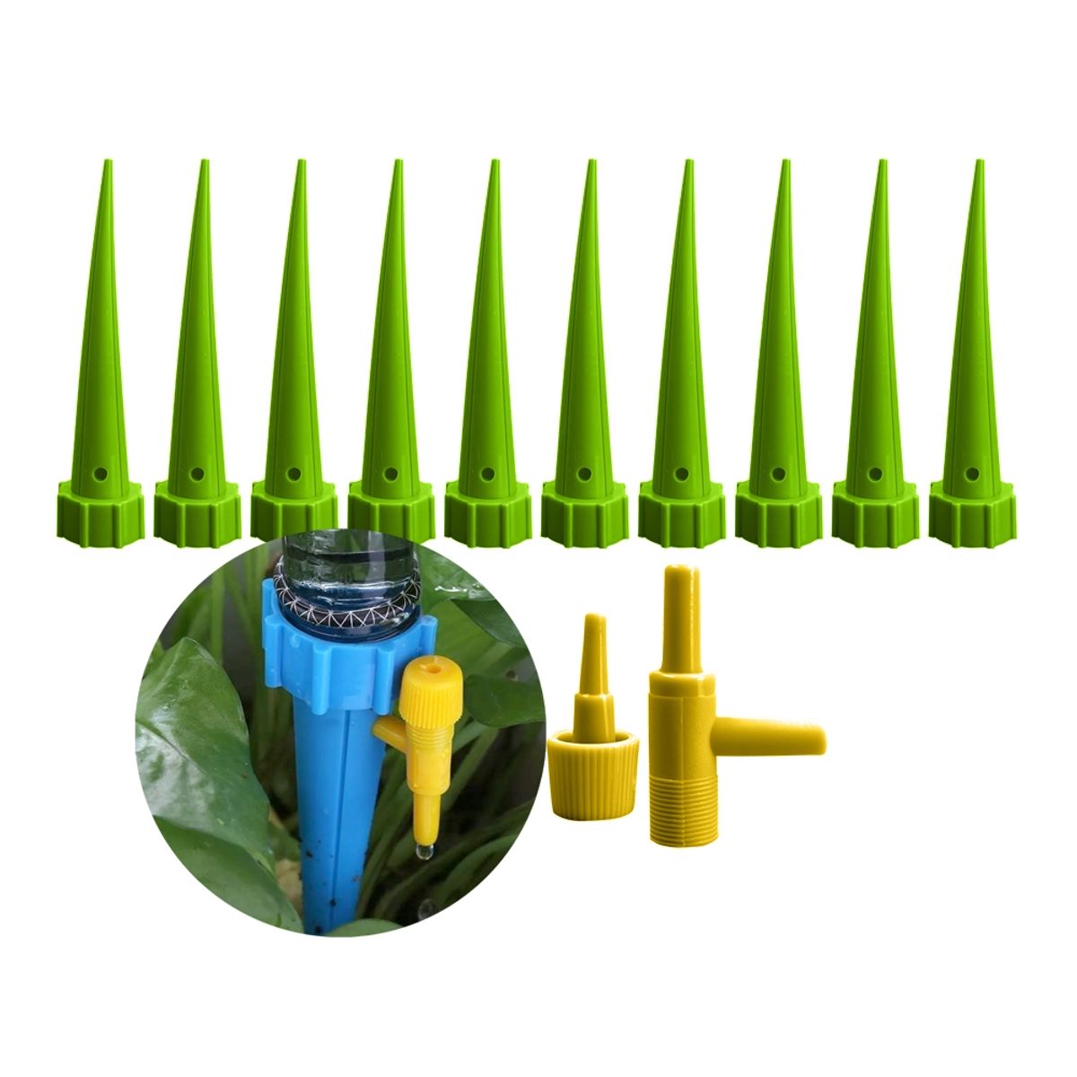 GENERICO - Set 10 Estacas Sistema De Riego Automático Por Goteo Botella