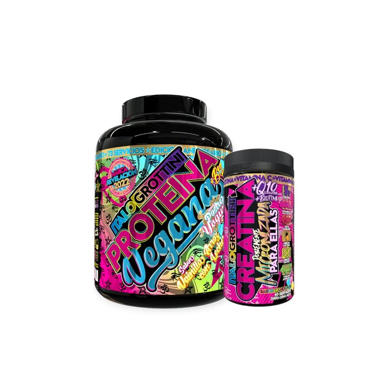 ITALO GROTTINI - Proteina Vegana 73s Vainilla  Creatina Candy pop