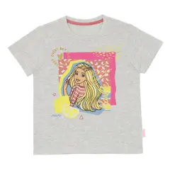 BARBIE - POLERA MANGA CORTA GRIS MELANGE