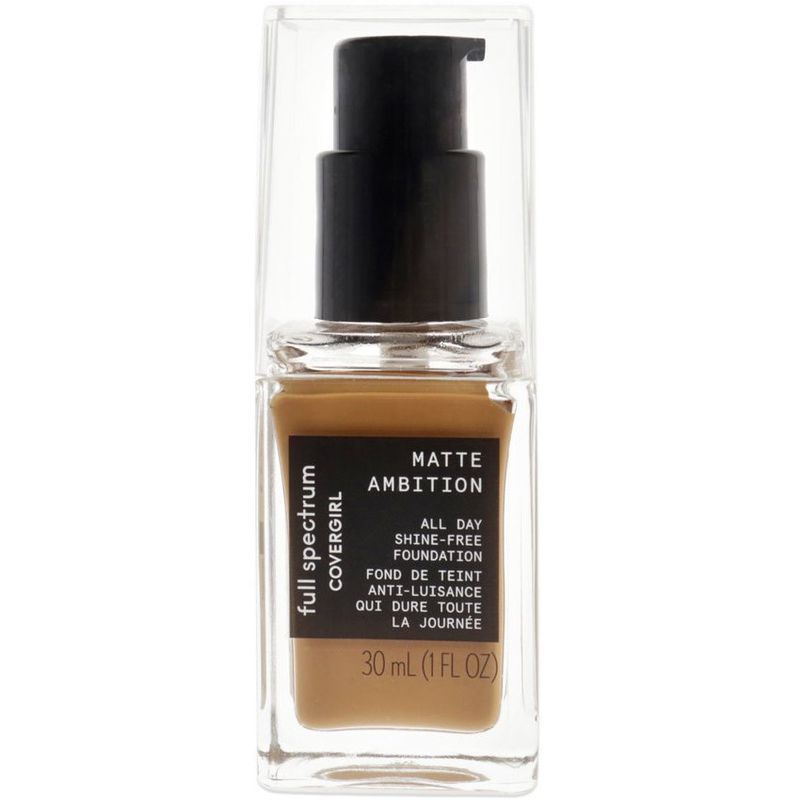 COVERGIRL - Base de maquillaje líquida full spectrum matte ambition all day - 1 deep golden.