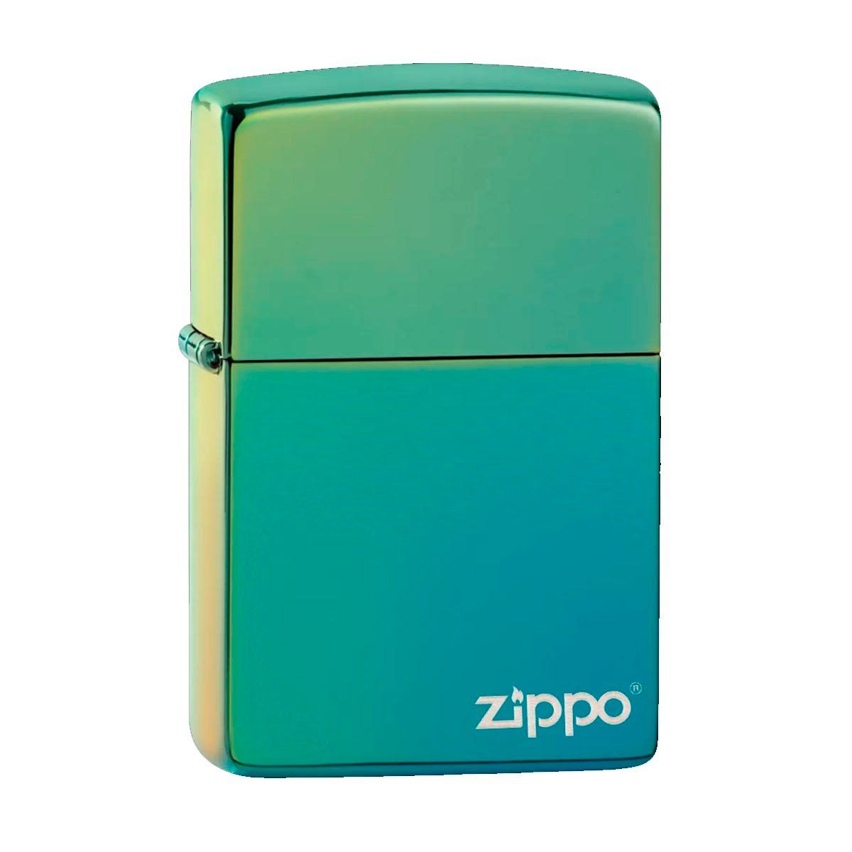 ZIPPO - Encendedor Zippo High Polish Teal Logo Vede ZP49191ZL