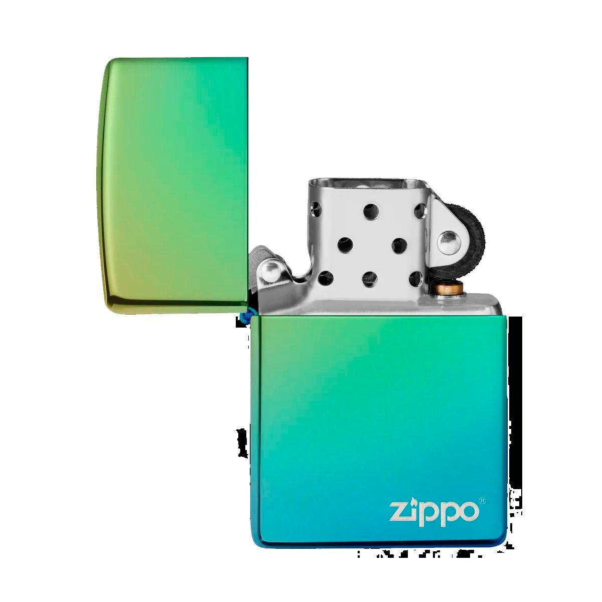 ZIPPO - Encendedor Zippo High Polish Teal Logo Vede ZP49191ZL