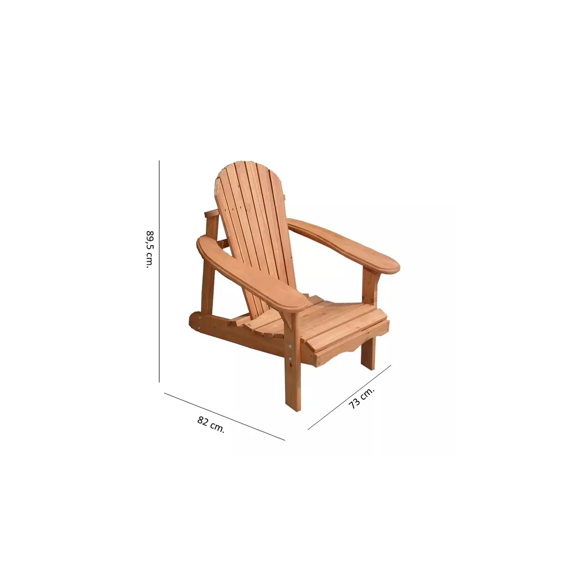 TECNOMOBILI - SILLA TERRAZA MADERA FIJA MUSKOKA