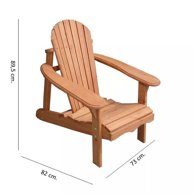 TECNOMOBILI - SILLA TERRAZA MADERA FIJA MUSKOKA