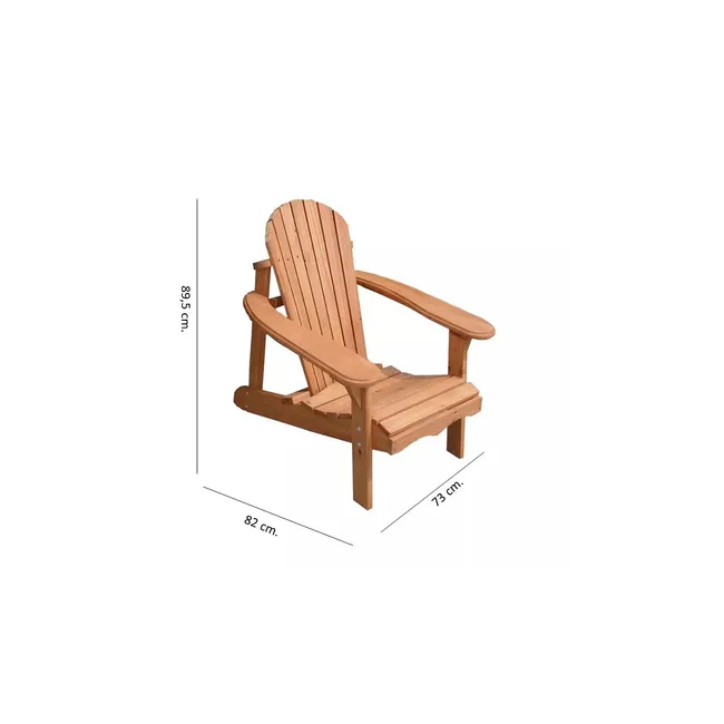 TECNOMOBILI - SILLA TERRAZA MADERA FIJA MUSKOKA