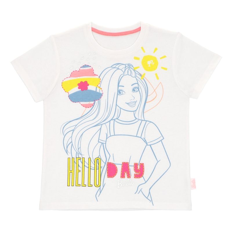 BARBIE - POLERA MANGA CORTA BARBIE BLANCO