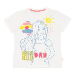 BARBIE - POLERA MANGA CORTA BLANCO