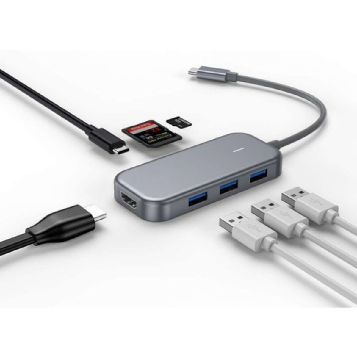 TEDGE - Adaptador Hub Usb Tipo C, 3 Puertos Para Notebook, Tedge