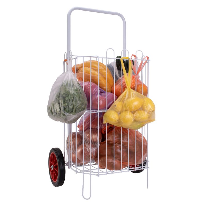 JOIA - Carrito De Feria Acero Pintado 2 Niveles Plegable 20kg
