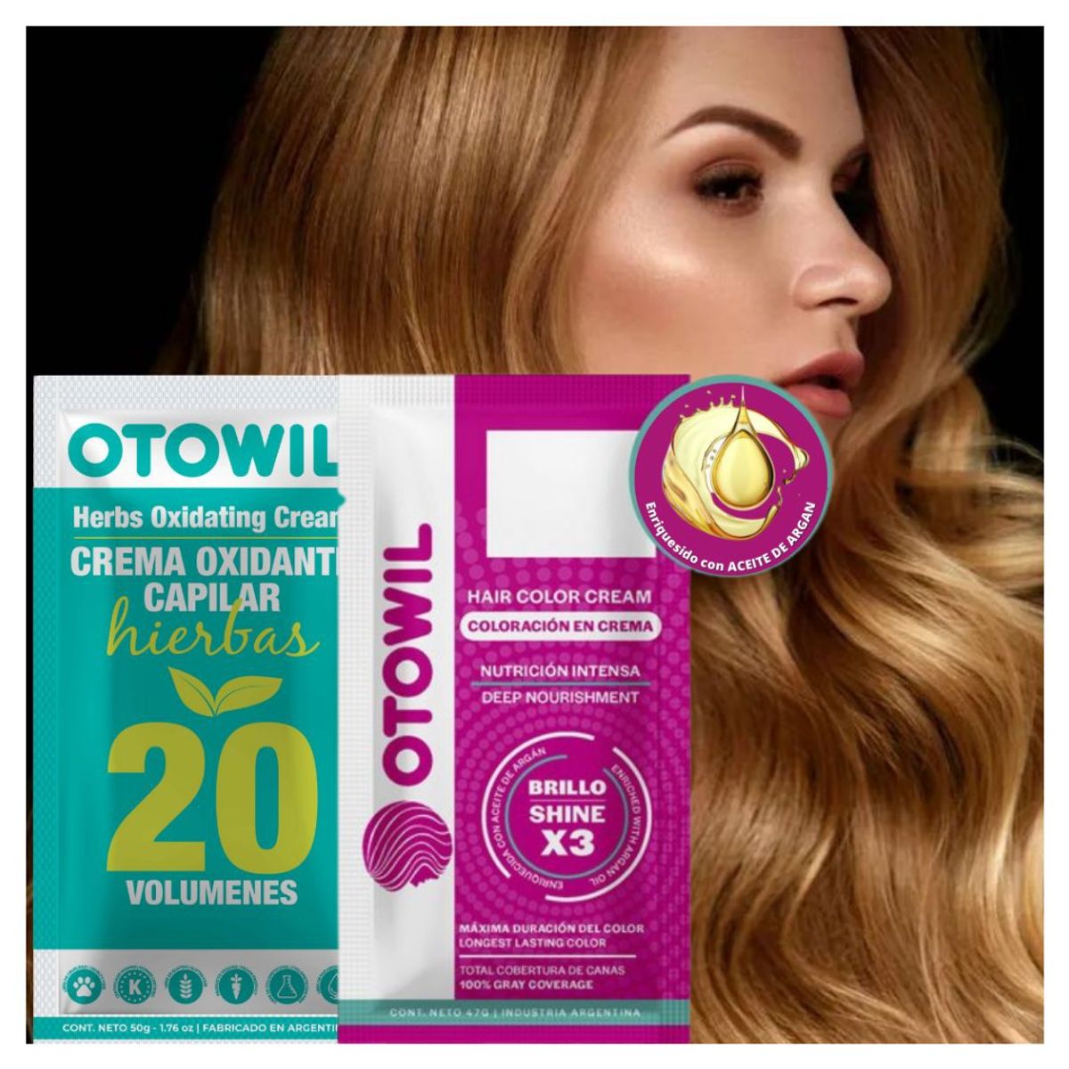 OTOWIL - TINTURA DE CABELLO PERMANENTE CON ACEITE DE ARGAN