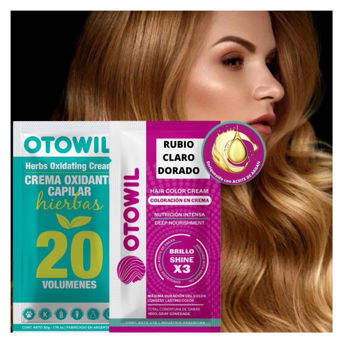 OTOWIL - TINTURA DE CABELLO PERMANENTE CON ACEITE DE ARGAN