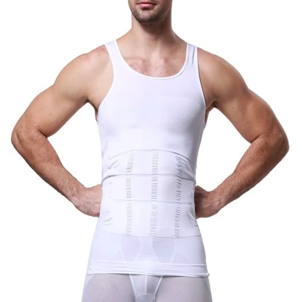 GENERICO - Pack Camiseta Reductora Compresión Pecho Abdomen Hombre