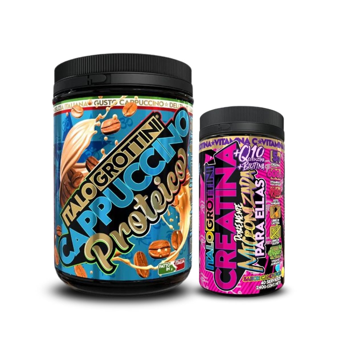 ITALO GROTTINI - Cappuccino Proteico + Creatina 40 Sv Candy pop