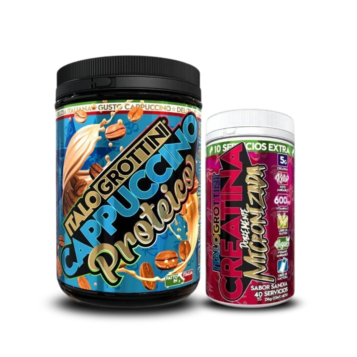 ITALO GROTTINI - Cappuccino Proteico + Creatina 40 Sv Sandía