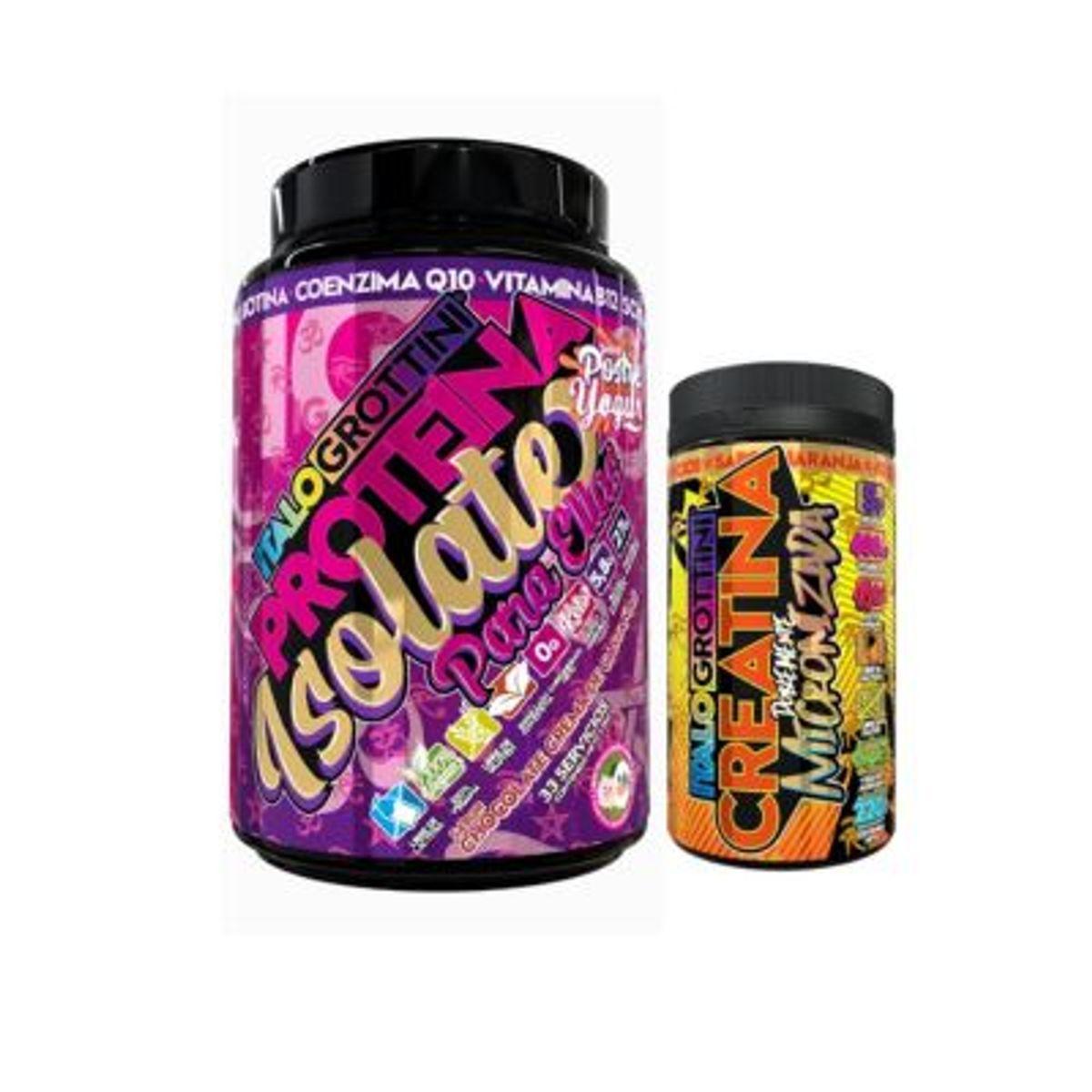 ITALO GROTTINI - Pack Proteína Para Ellas Castaña  y Creatina 40sv Naranja