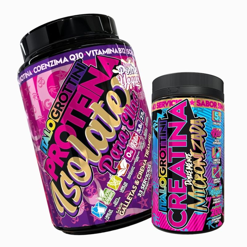 ITALO GROTTINI - Pack Proteína Para Ellas Tiramisú y Creatina 40sv sin sabor