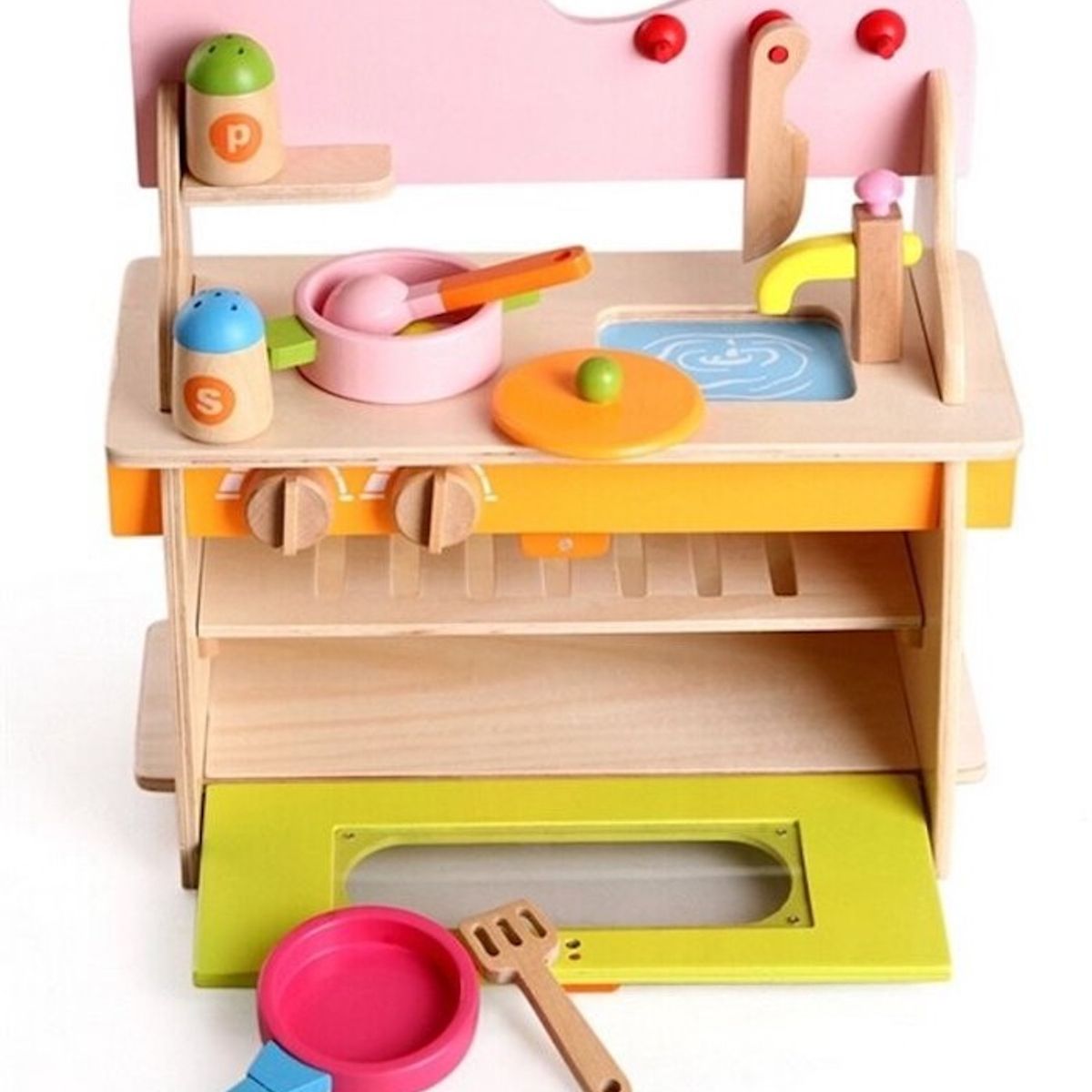 PELLITOS - MINI COCINA DE MADERA ARMABLE