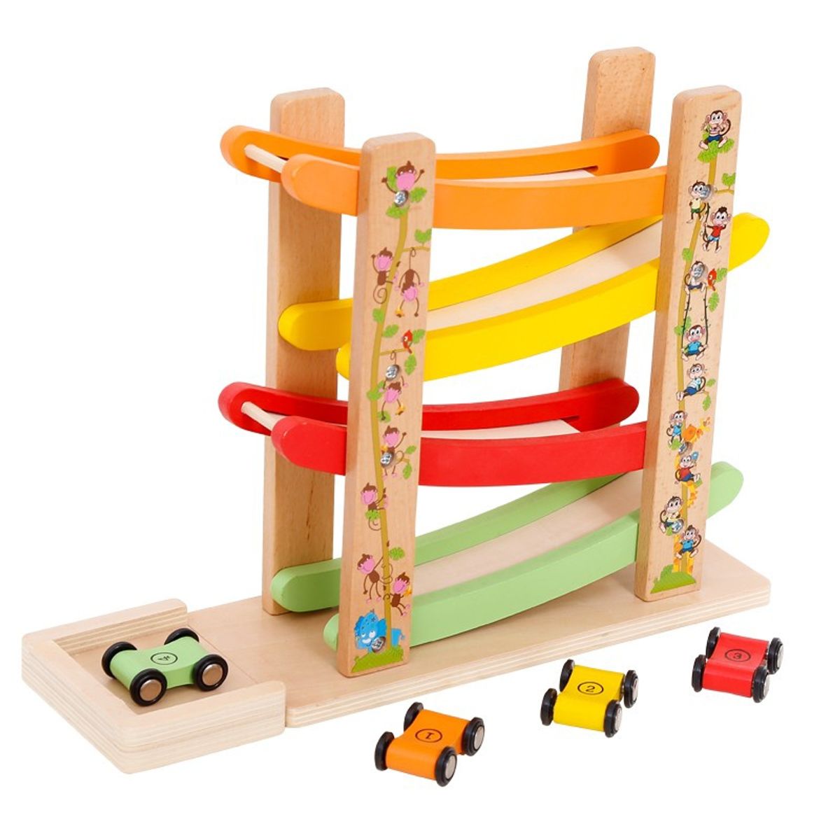 PELLITOS - PISTA DE AUTOS CON 4 CAIDAS MONKEY