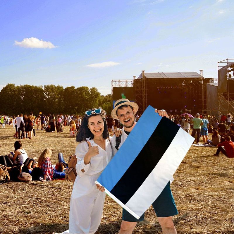 GENERICO - Bandera de Estonia de 150cm x 90cm