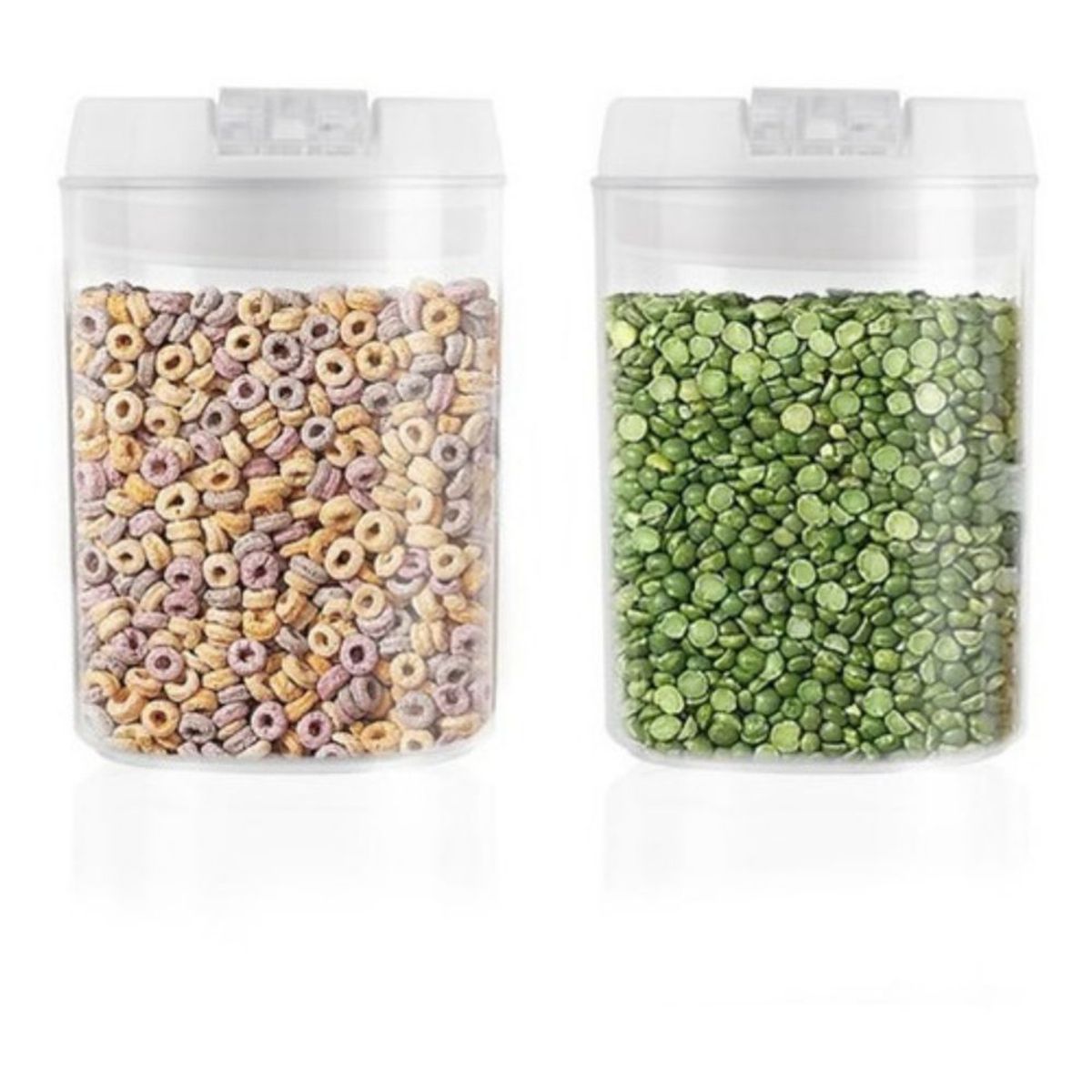 BEGONIA - 2 Contenedores Herméticos Set Plástico Con Tapa Begônia