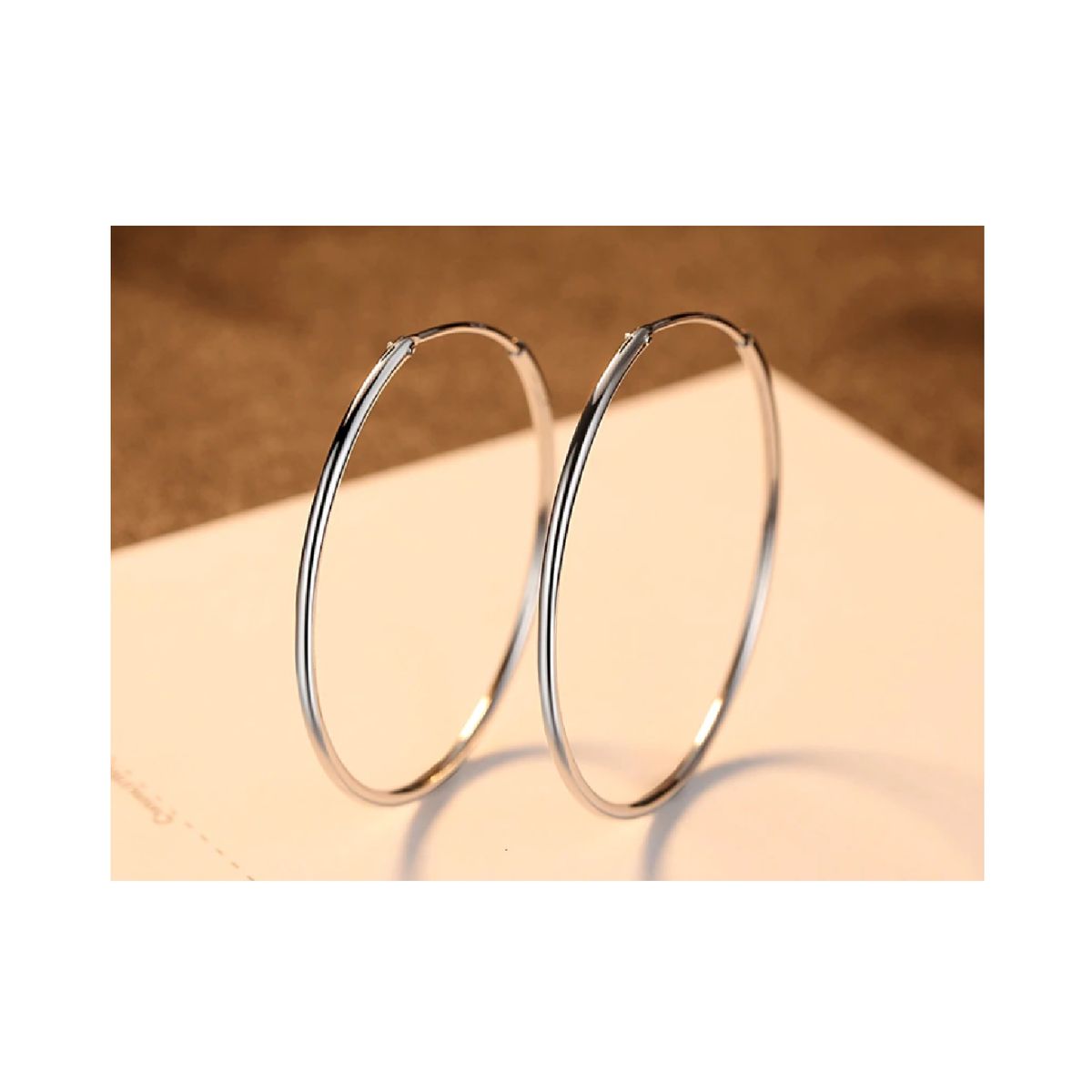 SILVER HEART - Aros Argolla Lisa 10mm. en Plata Fina 925 SILVER HEART