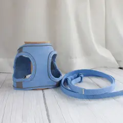 SUSU - Arnés mascotas pequeñas Talla XXS Azul Jeans correa GRATIS