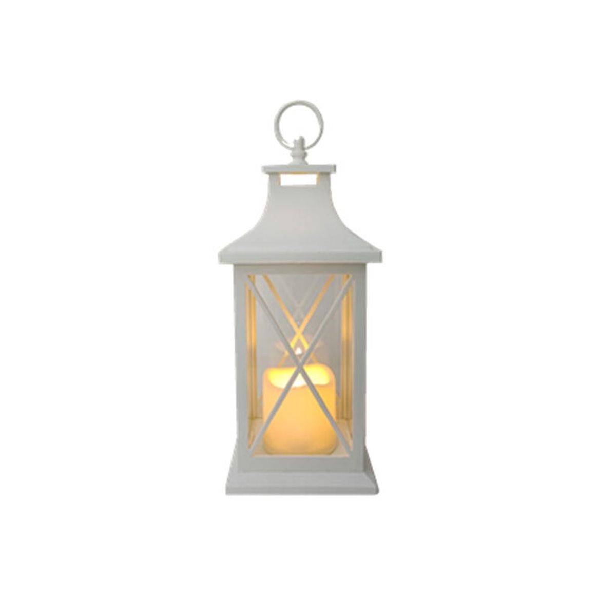 VGO - Fanal Plastico Con Vela Led Fn6005 Blc Vgo